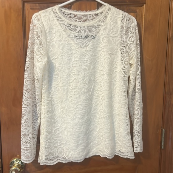 Issac Mizrahi Live! Women’s Lace Top - Picture 2 of 6